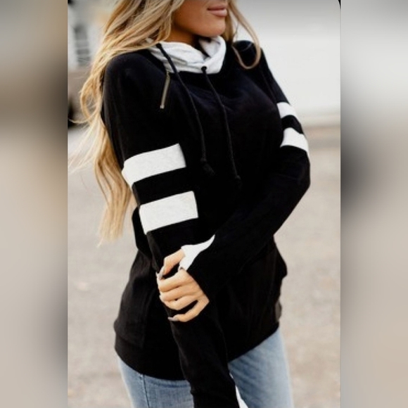 GORGEOUS Naketano style double hood lightweight hoodie. - Picture 2 of 5